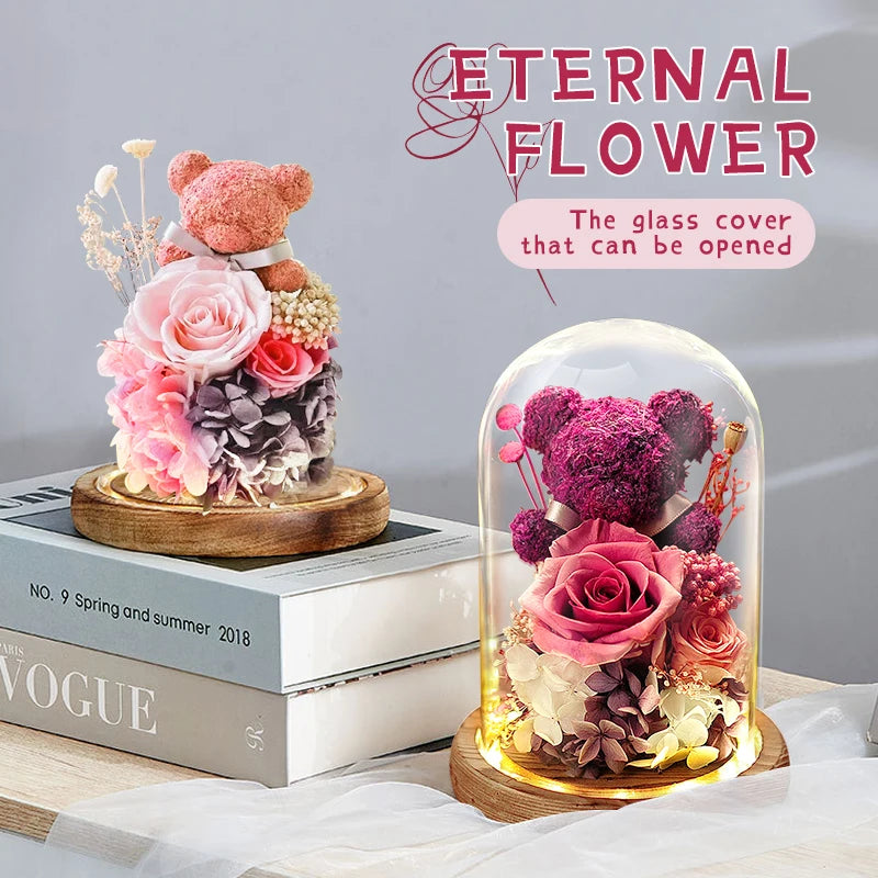Eternal Rose & Teddy Bear Gift Box