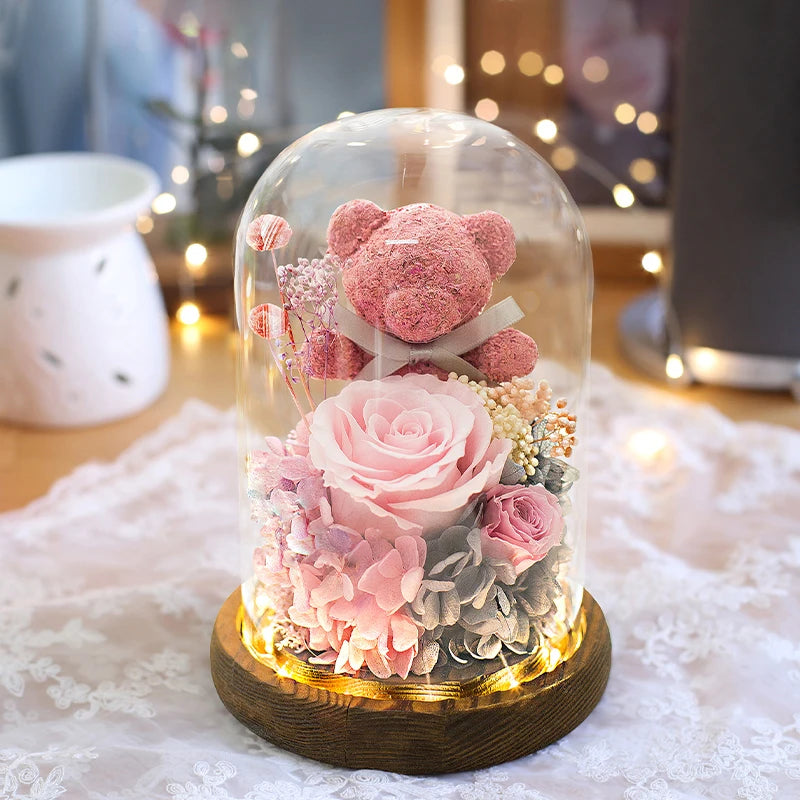 Eternal Rose & Teddy Bear Gift Box